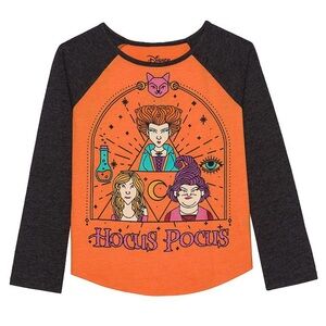 Disney Jumping Beans Hocus Pocus Sparkle Graphic Long-Sleeve Raglan T-Shirt - 7